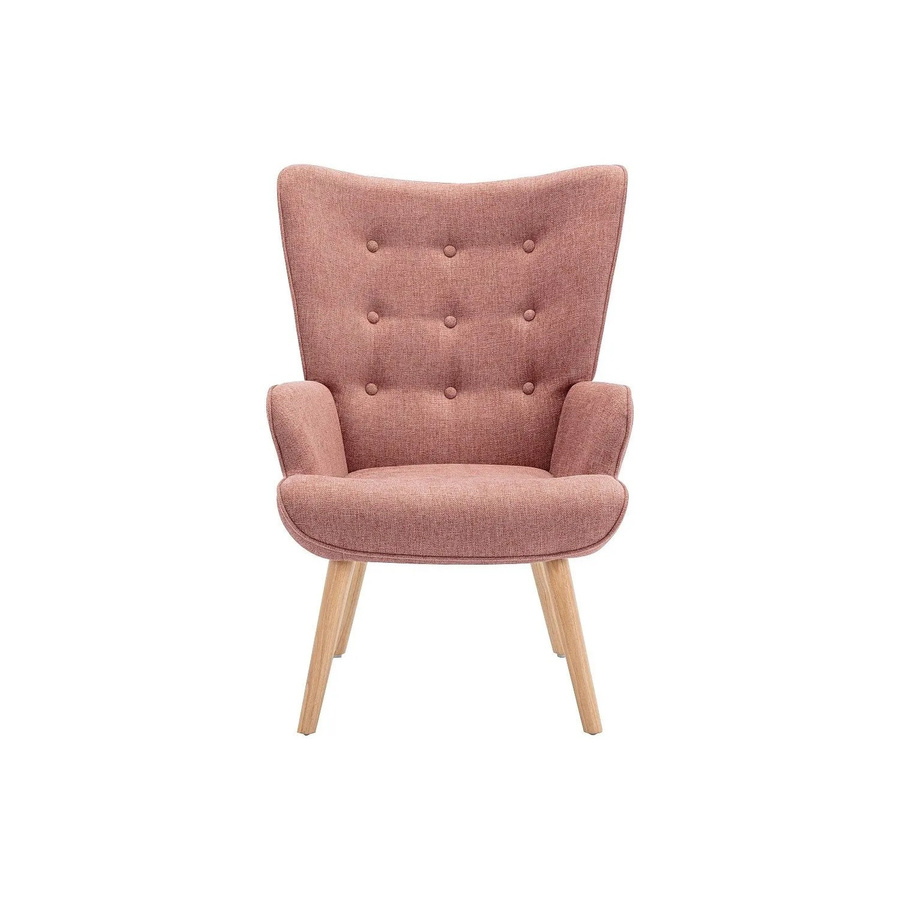 Vente-unique Sessel Vately mit gerader Rückenlehne und Armlehnen in Rosa - Bild 2