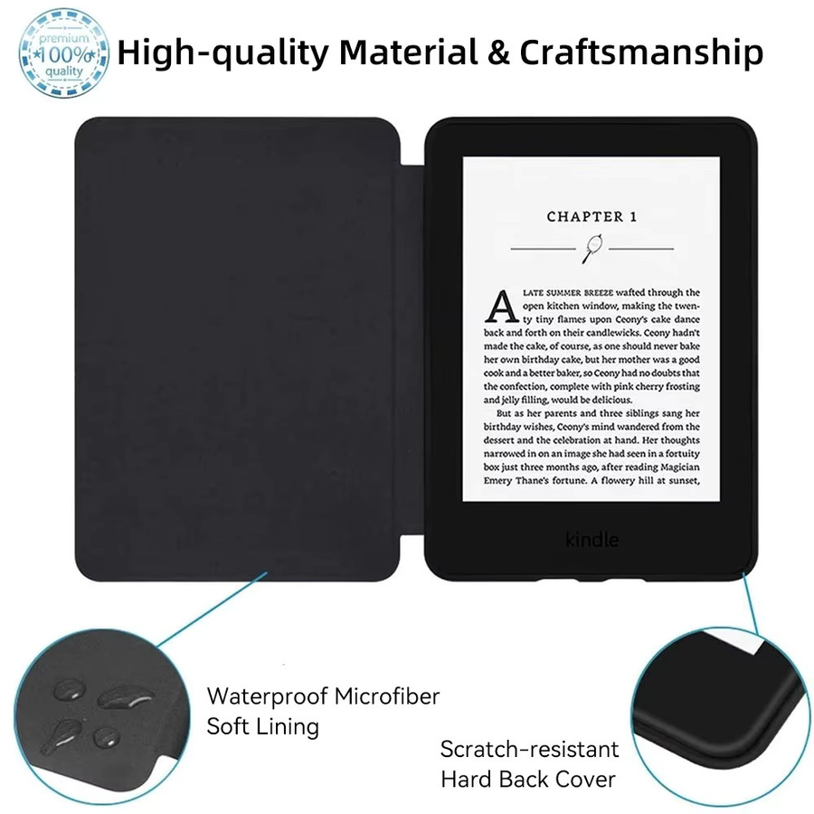 Hansong Magnetische Schutzhülle für Kindle Paperwhite Generationen 1 2 3 5 6 10 11 12 Colorsoft in Schwarz - Bild 4