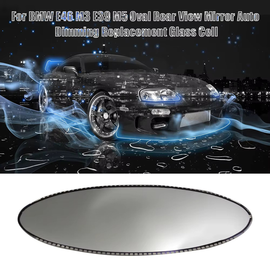 KKMOON Rückansicht Blendung Spiegel Auto Dimmen Ersatz Glas Zelle für BMW E46 M3 E39 M5 in Silber und Grau - Bild 2