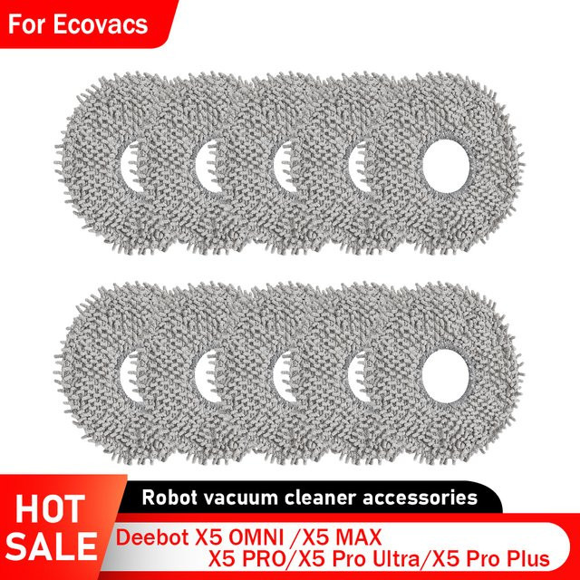 Ersatz-Moppbezüge für Ecovacs Deebot X5 PRO, X5 OMNI, X5 MAX, X5 Pro Ultra und X5 Pro Plus Roboterstaubsauger - Bild 1