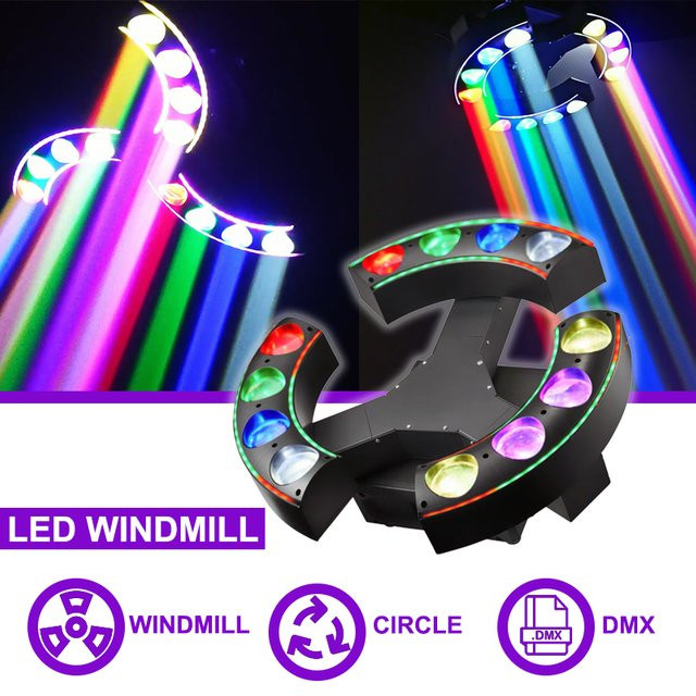Sunart LED Windmühle Bühneneffektbeleuchtung RGBW Multicolour Schwarz - Bild 1