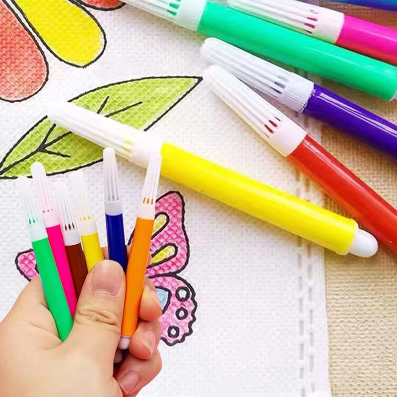 TMZ Mini Aquarell Stifte im 6-Farben Set für Malerei und Kunst als Schreibwaren Zubehör - Bild 4