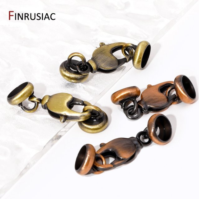 FINRUSIAC Karabiner Verbinder, Perle, Messing, Antik Bronze, Unisex - Bild 1