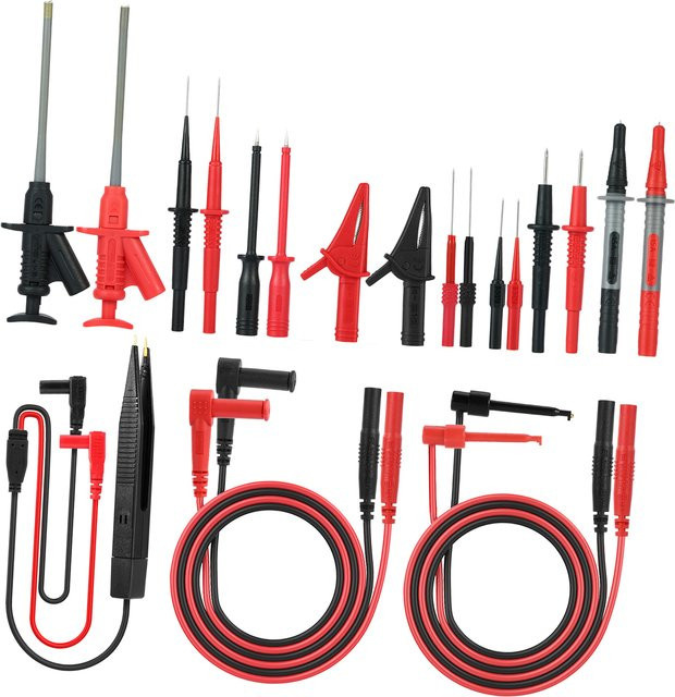 KKMOON MK30 21-teiliges elektronisches Messleitungs-Set in Multicolour mit Krokodilklemmen und austauschbaren Sonden - Bild 1