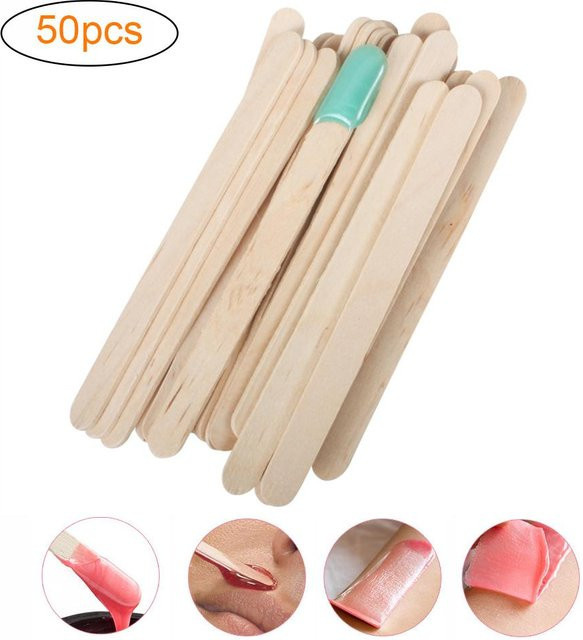 GoolRC Wachsspatel Holz, 50 Stück, Beige, Unisex - Bild 1