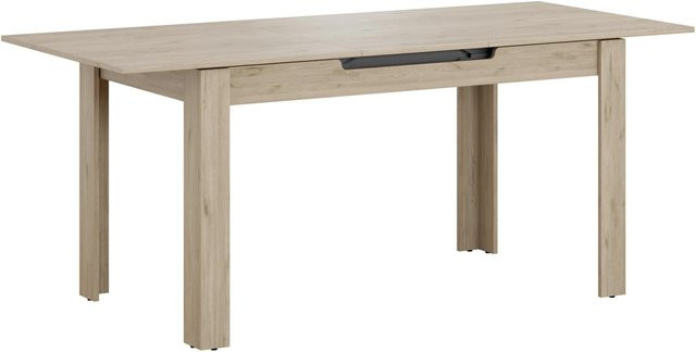 Mömax Ausziehtisch Andorra Eiche Artisan, rechteckiger Esstisch in Braun und Beige, B/T/H: 160 x 80 x 75 cm - Bild 1