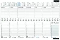 ZETTLER Tischkalender 2027 Querkalender in Weiß, Schwarz oder Blau - Bild 1
