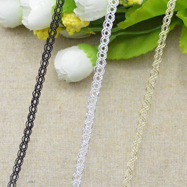 Goldenes gewelltes Spitzenband für DIY-Handwerksarbeiten und Nähen, Breite: 0,5 cm, 5 m pro Packung - Bild 1