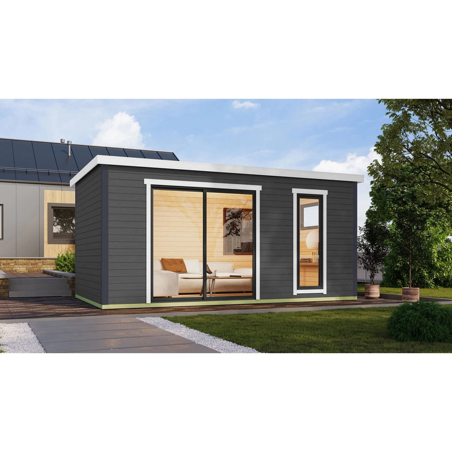 Lasita Maja Gartenhaus Austin in Carbongrau B/H/T: 525,2 x 239,4 x 315,2 cm - Bild 2