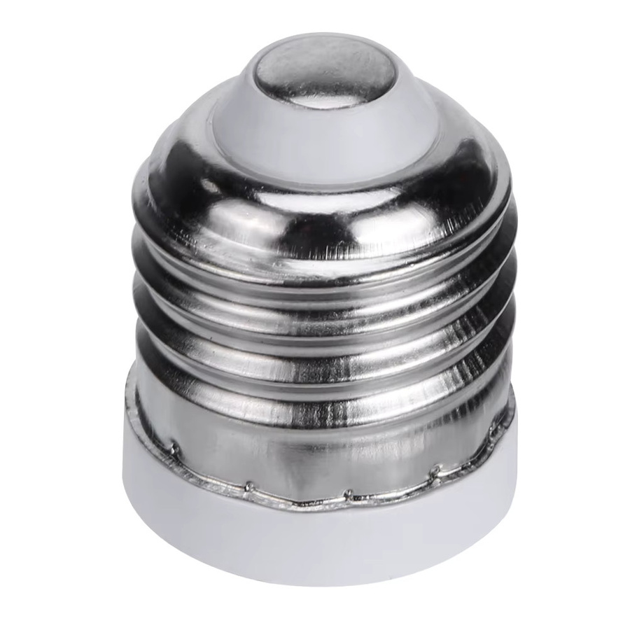Alloet E26 auf E12 Sockel Adapter Set, 10 Stück, silberfarben, Lampenfassung Konverter aus PBT und Metall - Bild 2
