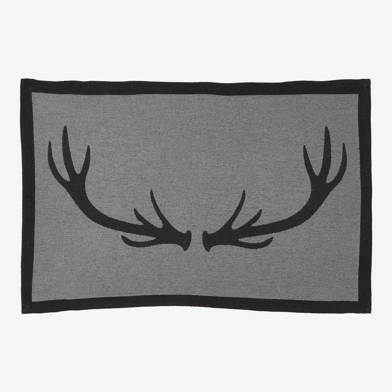 NKD Platzset mit Jacquard-Muster aus Baumwolle in Grau, B/T: 45 x 33 cm - Bild 2