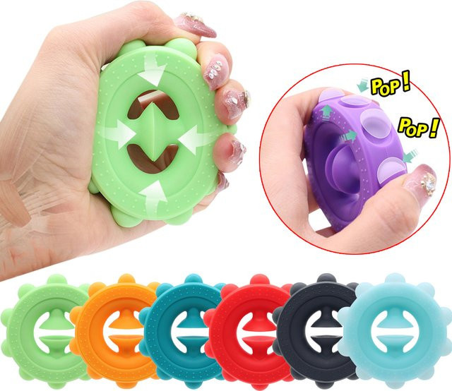 Meade Dimple Stress Silikon Spielzeug, Anti Stress Finger Hand Grip Relief - Bild 1
