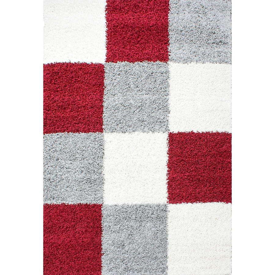Ayyildiz Hochflorteppich Life 1501 Rot mit Karo-Muster, B/T: 160 x 230 cm - Bild 2