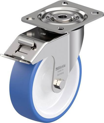 Blickle LX-POTHS 125G-FI Edelstahl-Lenkrolle mit Rad-Durchmesser 125 mm und einer Tragfähigkeit von max. 250 kg - Bild 1