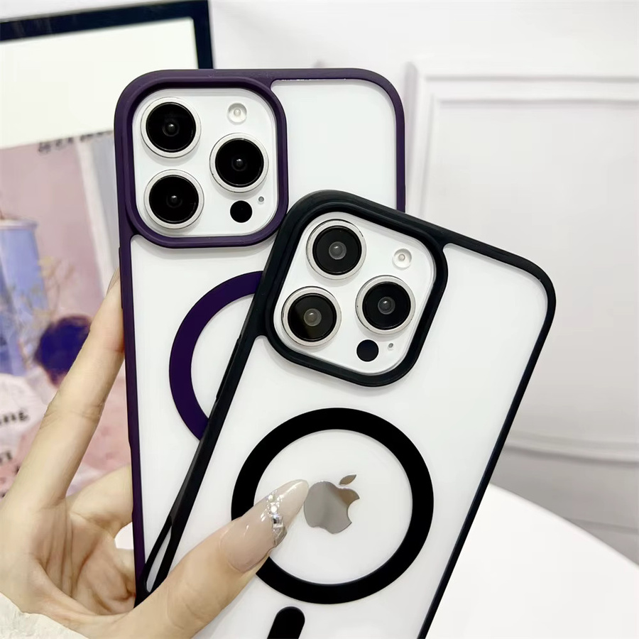 Transparente MagSafe Schutzhülle von TEXT ME für iPhone 11 bis iPhone 16 Pro Max in Blau - Bild 1