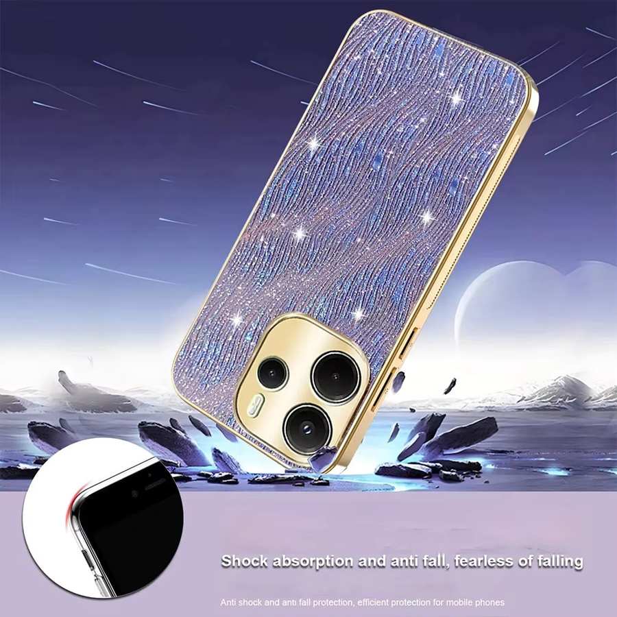 Stoßfeste Silikon-Schutzhülle im Water Ripple Design für Xiaomi Redmi Note 14 Pro 4G 5G und Poco X7 - Bild 2