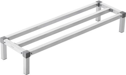 VEVOR Aluminium-Stauregal in Silber, kommerzielles Bodenregal für Lebensmittel mit 457 kg Tragkraft, B/T/H: 121,92 x 35,56 x 20,32 cm - Bild 1