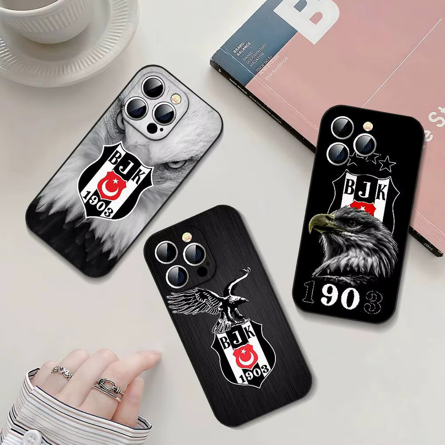 B-Besiktas B-BJK Logo Handyhülle in Schwarz für iPhone 17, 16, 15, 14, 13, 11 Pro Max, Plus, X, XR, XS Max und 13 Mini - Bild 2