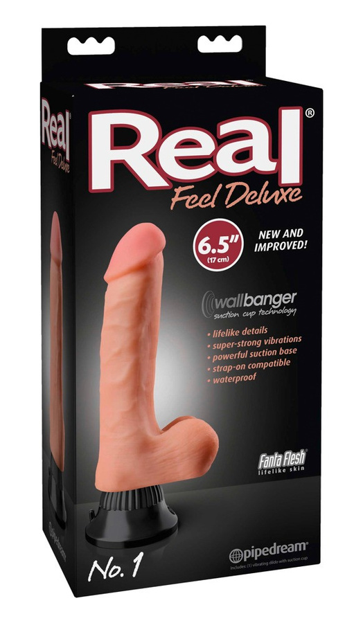 Pipedream Real Feel Deluxe No. 1 Realistischer Vibrator in Schwarz, Beige oder Pink, Länge: 21 cm - Bild 4