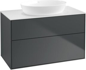V&B Waschtischunterschrank Finion in Weiß, Breite: 100 cm, Tiefe: 50,1 cm - Bild 1