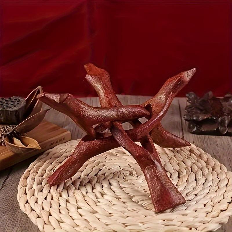 SZ-Damai Stativ-Ausstellungsständer in Schlangen-Optik aus Holz in Braun - Bild 3