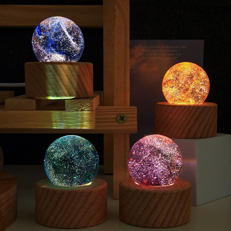 Yiran Furniture Astronomie Planeten Kugel aus Glas in Dunkelblau, Durchmesser: 4 cm - Bild 2