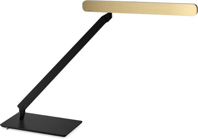 Occhio Taglio LED-Tischleuchte mit Occhio air Modul, Basis Schwarz matt und Kopf Bronze, dimmbar - Bild 1
