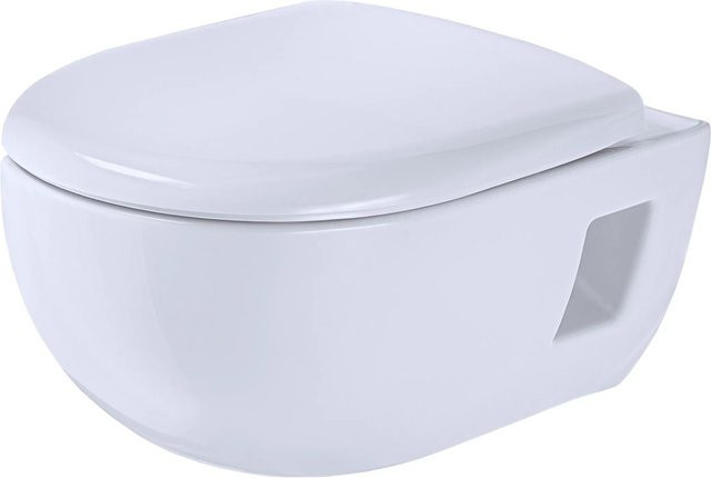 Geberit Renova Premium Wand-WC-Set in Weiß mit spülrandlosem Design, Washdown-Technologie und Soft-Close WC-Sitz aus Keramik - Bild 1
