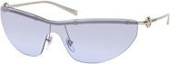 Gucci GG 1700S Sonnenbrille, randlos, Butterfly, Metall, Damen, Silver, Purple, Grey - Bild 1