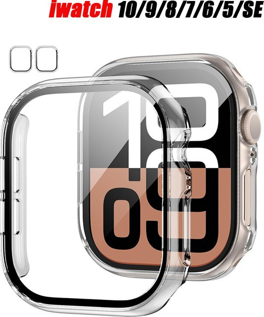 PEO Uhrenzubehör Hülle für Apple Watch, 42 mm, 46 mm, Schwarz, 2er-Pack - Bild 1