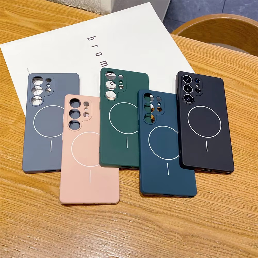 Weiche Silikon-Magnet-Handyhülle für Samsung Galaxy S25 Ultra Plus S24 S23 FE A15 A16 A26 A36 A56 A35 A34 A55 A52 A53 A54 A51 in Blau - Bild 3