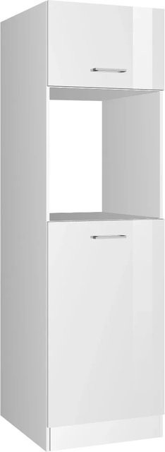 Held Möbel Küchen-Kühlschrank- und Ofenumbauschrank Mailand Hochglanz Weiß, Höhe: 200 cm, Breite: 60 cm, Tiefe: 60 cm - Bild 1