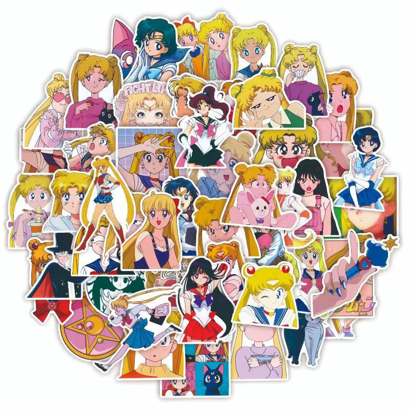Bandai Sailor Moon Aufkleber, 50-teiliges Set, bunt - Bild 2