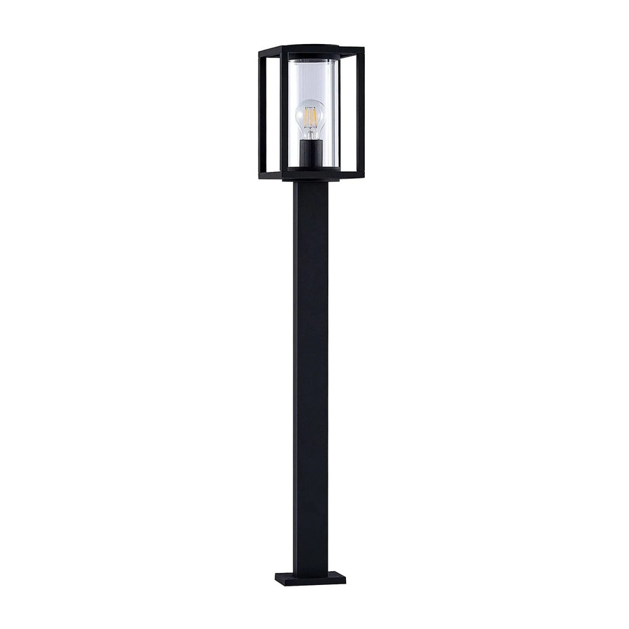 Lucande Außenleuchte Ferda Modern Schwarz aus Aluminium, 1-flammig E27, IP44 Spritzwassergeschützt - Bild 2