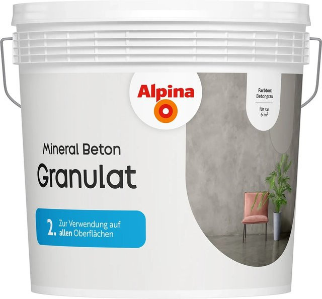 Alpina Granulat Mineral Beton in Betongrau, 6 kg - Bild 1