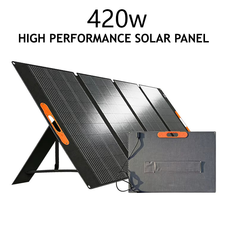 CHUBAN Tragbares 420W Solarpanel als Solar-Kofferpanel für Powerstationen, IP68 Wasserdicht, Schwarz - Bild 7