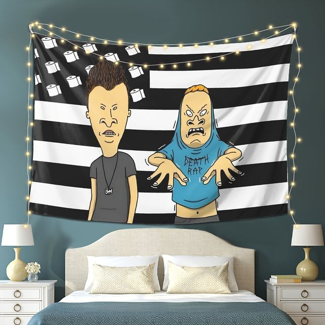 VIKAMA Amerikanische Retro Wandteppich Flagge in Multicolour als dekorative Wanddekoration für Schlafzimmer und Wohnzimmer - Bild 1
