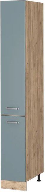 Vicco Apothekerhochschrank R-Line Küchenschrank Eiche Blau Grau modern Breite: 30 cm - Bild 2