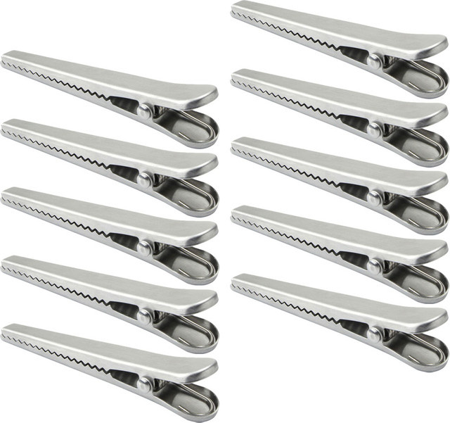 10 Stück Snack Seal Edelstahl Alligator Clip Lebensmittelverschluss in Silber zur praktischen Versiegelung von Tüten - Bild 1