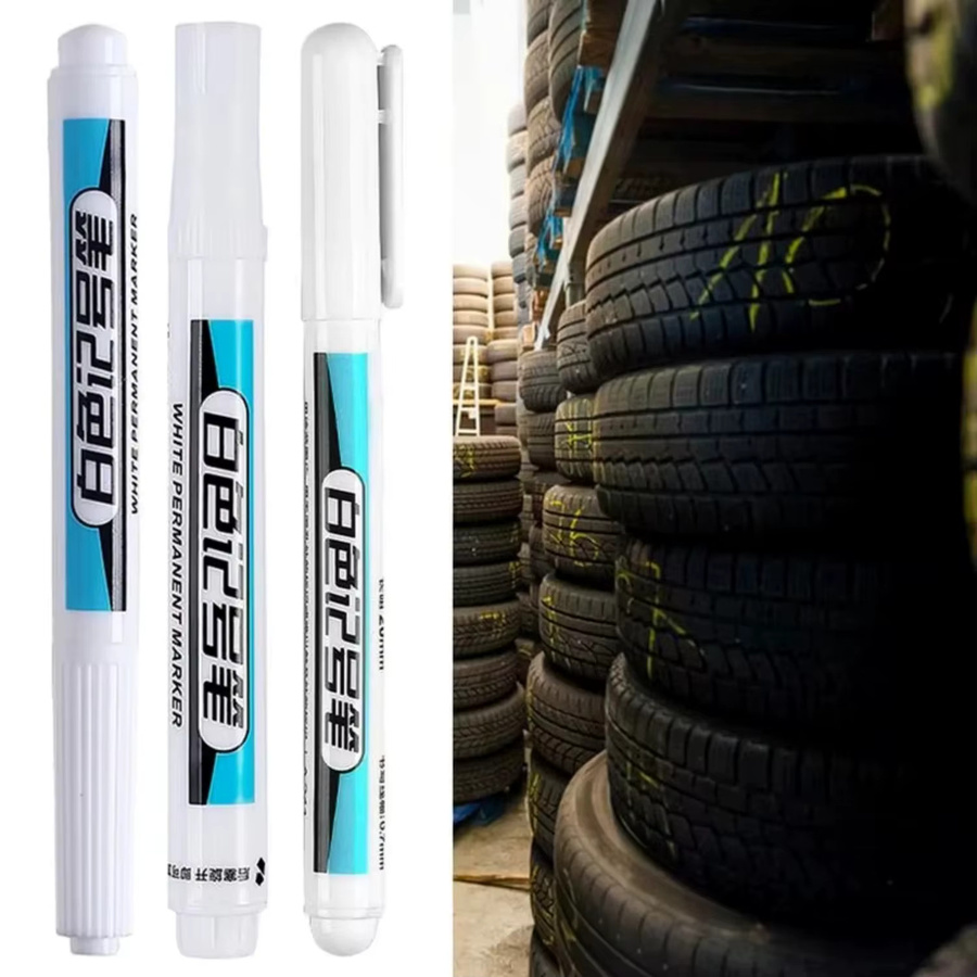 LUSQI Marker Stifte in Weiß mit wasserfester Tinte für Kunst, Rock, Keramik und Auto - Bild 5