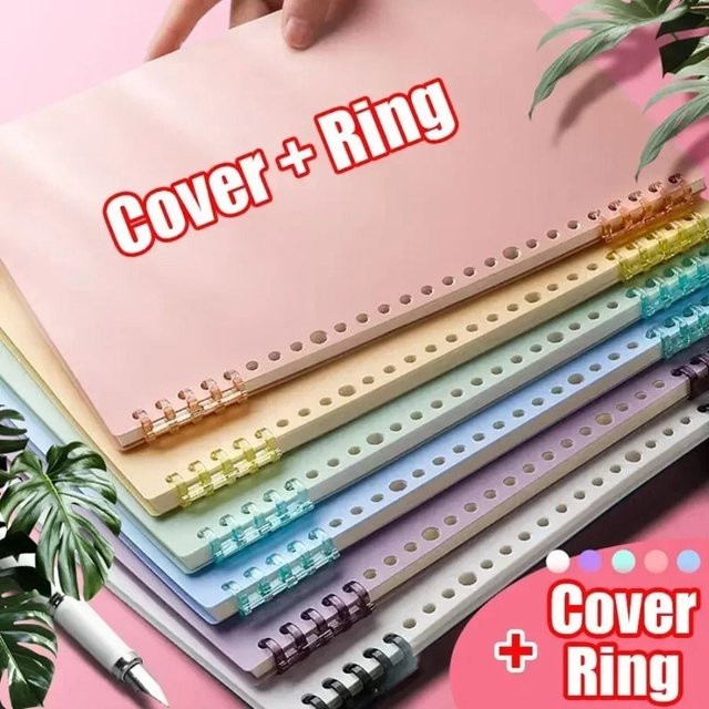 4 Stück bunte PP Loseblatt-Bucheinband A4 für DIY Notizbücher und Ringbücher - Bild 1