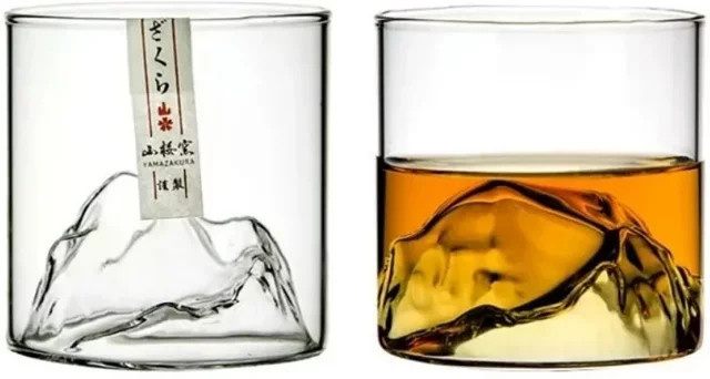 FEB.WIND 5er Set Guanshan Whisky-Gläser aus transparentem Kristallglas, 5 Unzen Tumbler für Whisky, Cognac, Cocktail und Eiswein - Bild 1