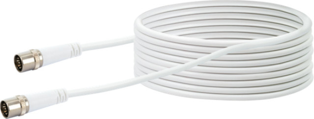 Schwaiger Modem Anschlusskabel für Self-Install mit F-Quick Stecker, Farbe: Weiß, Länge: 10 m - Bild 1