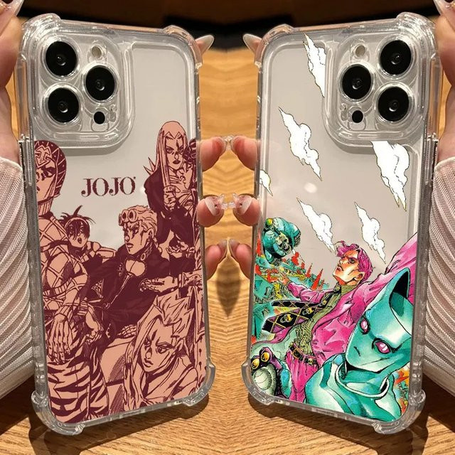 Potdemiel JoJo's Bizarre Adventure Anime Handyhülle für iPhone 11 bis 17 Pro Max und weitere Modelle, sturzsicher - Bild 1