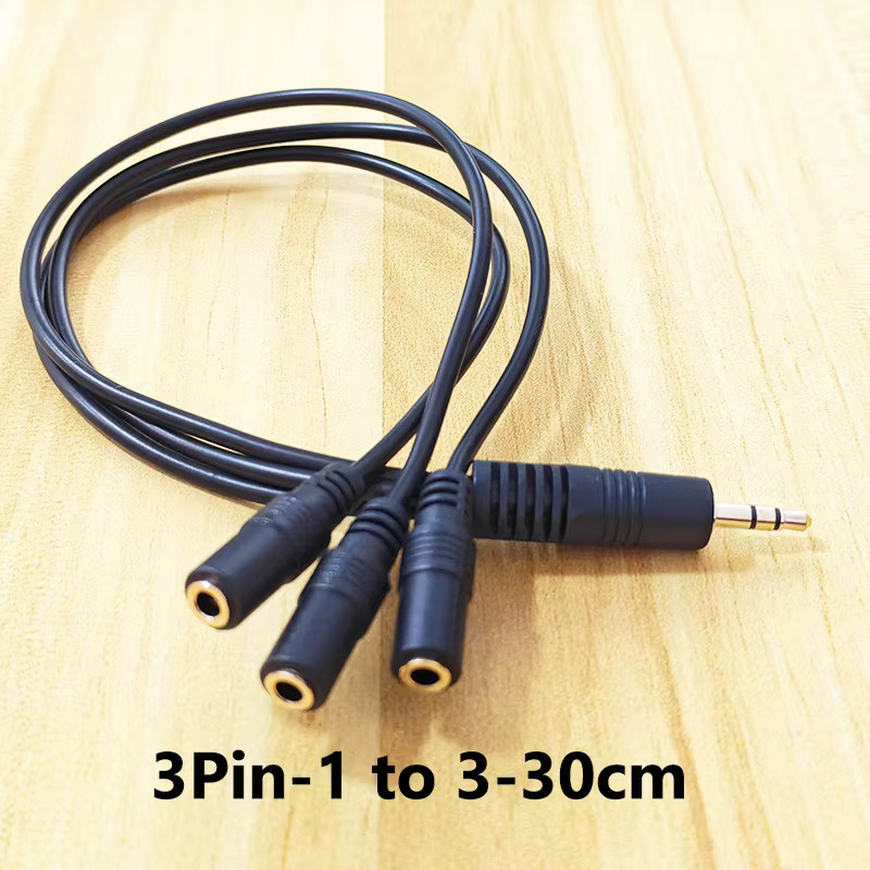 YuXi 3,5-mm-Audio-Splitter-Kabel-Set in Schwarz für Smartphone und Computer zur Aufteilung von Audio-Signalen - Bild 2