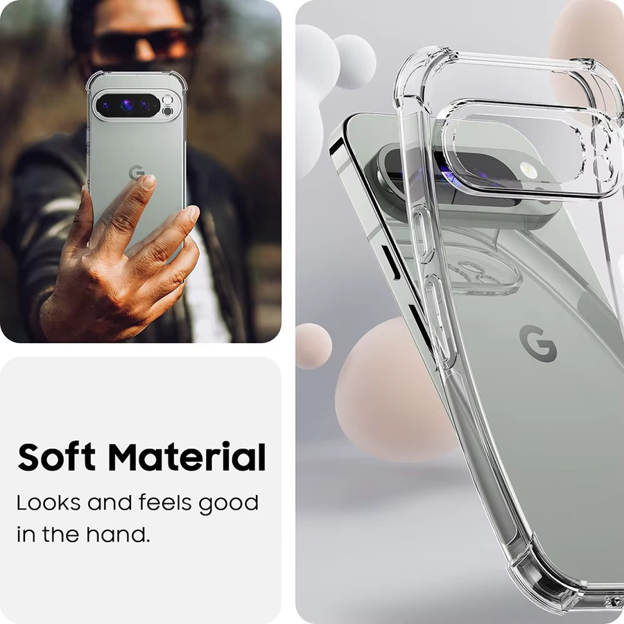 Stoßfeste Silikonhülle in Militärqualität für Google Pixel 10 Pro XL 10A 9 9A 8 8A 7 7A 6 6A in Transparent - Bild 3
