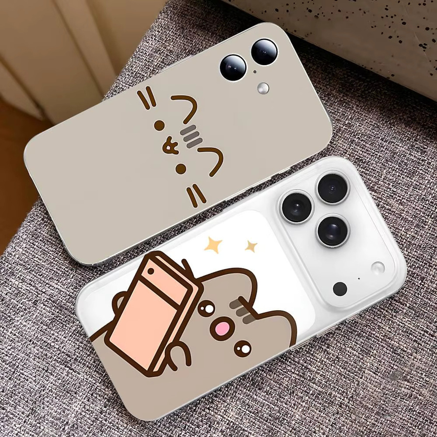 Transparente Pusheen Handyhülle für iPhone 11 bis iPhone 17 Pro Max stoßfeste Schutzhülle im Kawaii-Design - Bild 2