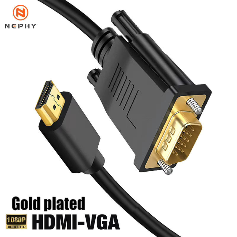 Nephy HDMI auf VGA Adapter Digital zu Analog in Schwarz für Computer und Laptop mit 1080P 60Hz Unterstützung - Bild 5