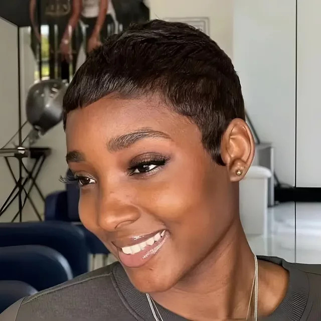 Lolely Dream Echthaar Perücke, Pixie Cut, Damen - Bild 1