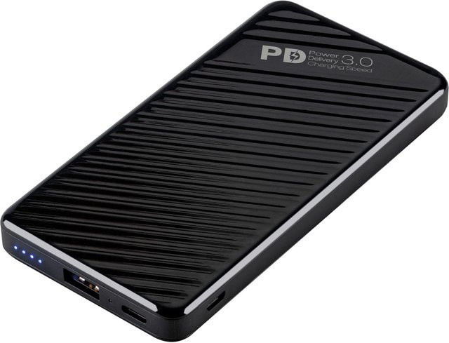 Vivanco Powerbank 10.000mAh mit 18W PD Schnellladefunktion in Schwarz - Bild 1